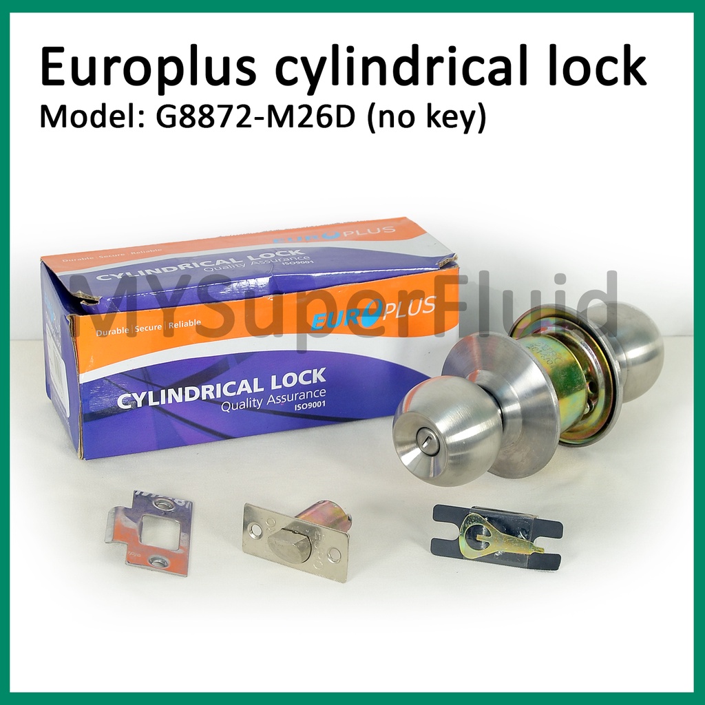 EUROPLUS Cylindrical Door Lock / Tombol Pintu Lock (with/without keys