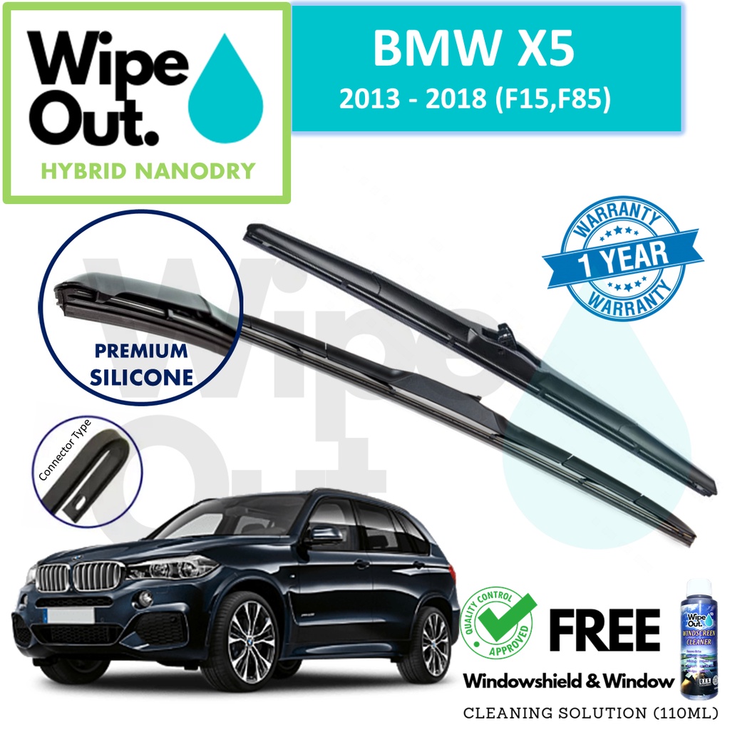 Heyner Wiper Blade Set For BMW X5 2013-2018 – Front + Rear, Flat Blades, 3 Pieces