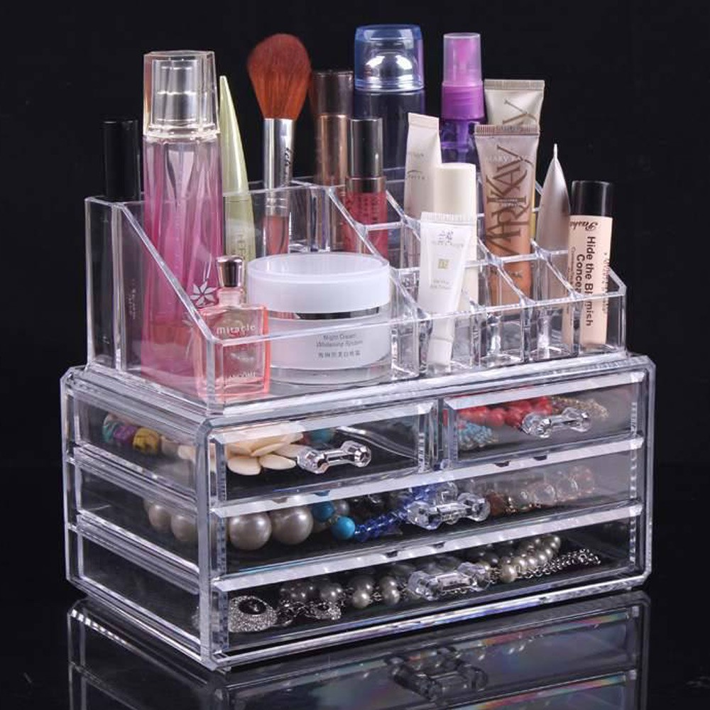 Acrylic Makeup Organizer Storage Box Container Case Cosmetic