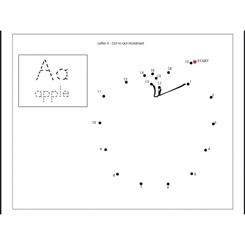 Printable Worksheet Dot To Dot Alphabet A Z 3 Files 46pages Shopee Malaysia