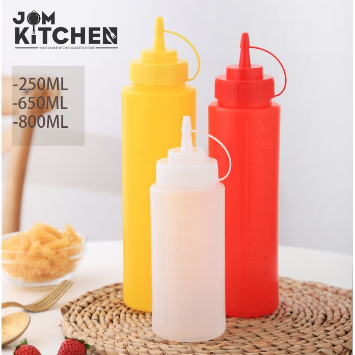 Jom Kitchen Botol Sos Bottle Plastic Squeeze Sauce Tomato Condiment