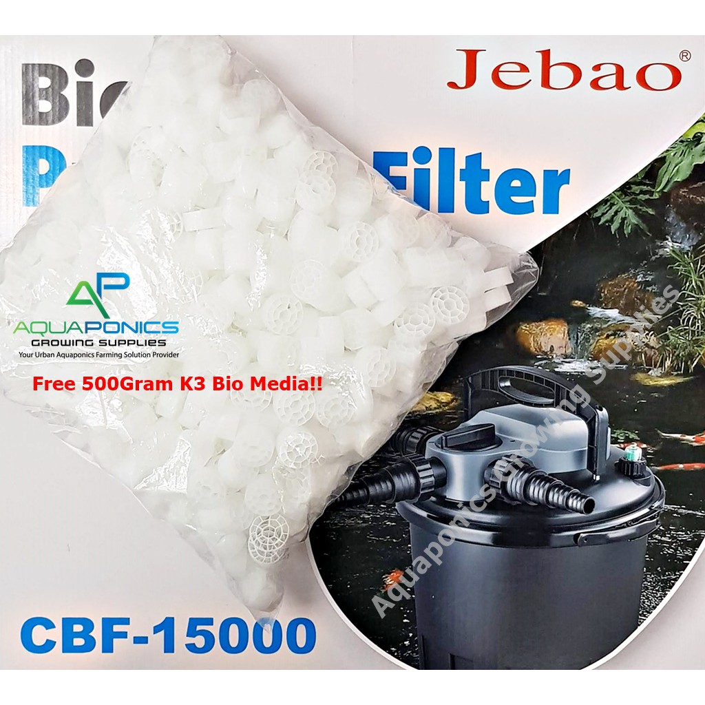 Black Jebao CBF-15000 Pressurized UV Filter 