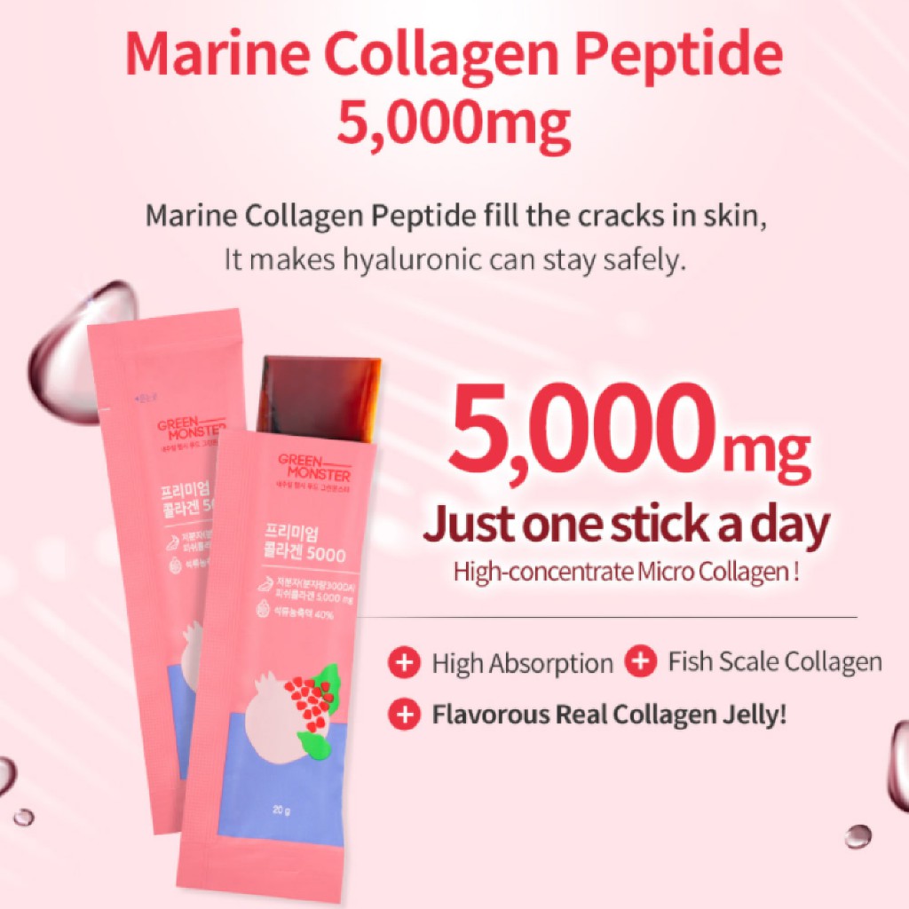 Green Monster] Premium Collagen 5000 | Shopee Malaysia