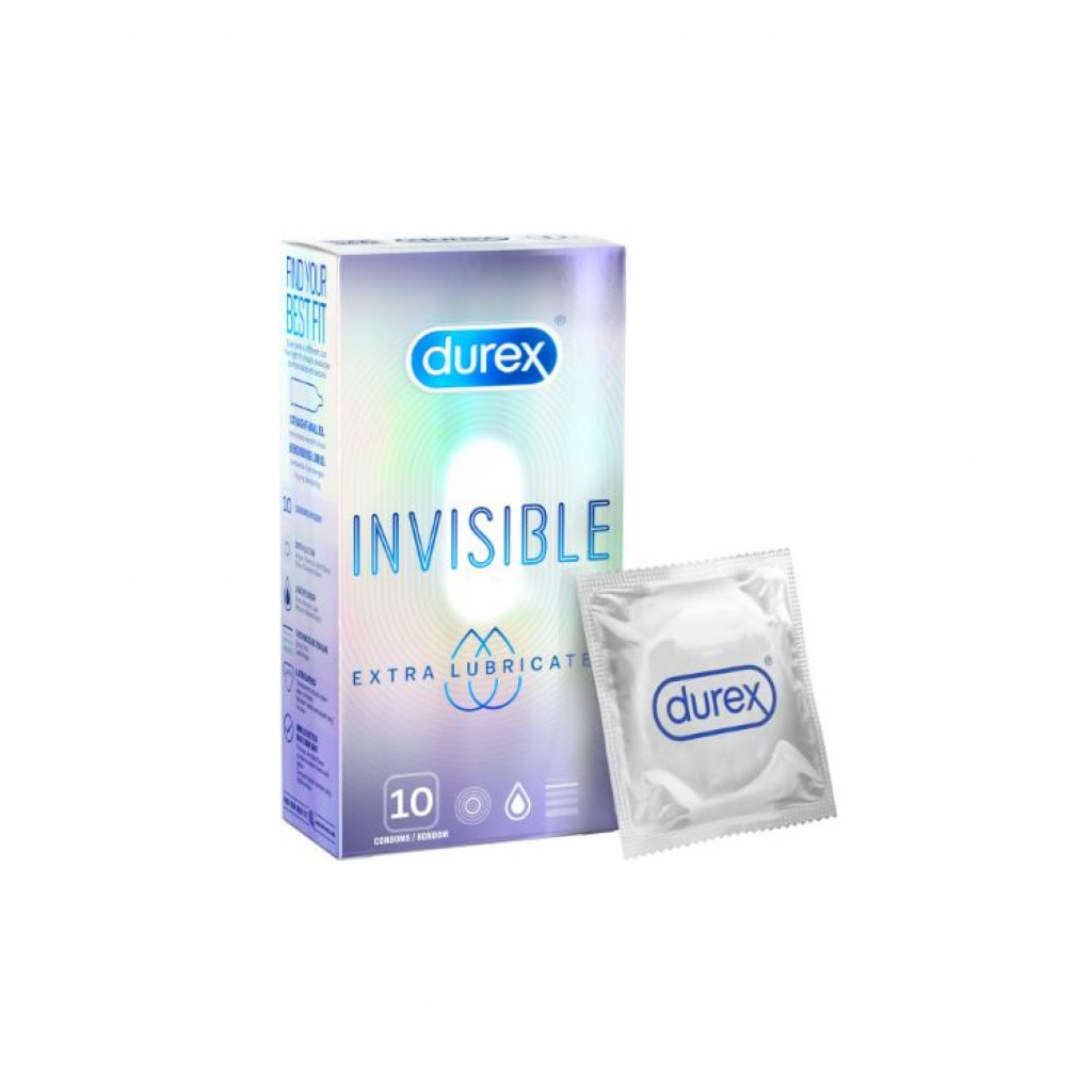 Durex Invisible Extra Lubricant Condom 10's Shopee Malaysia