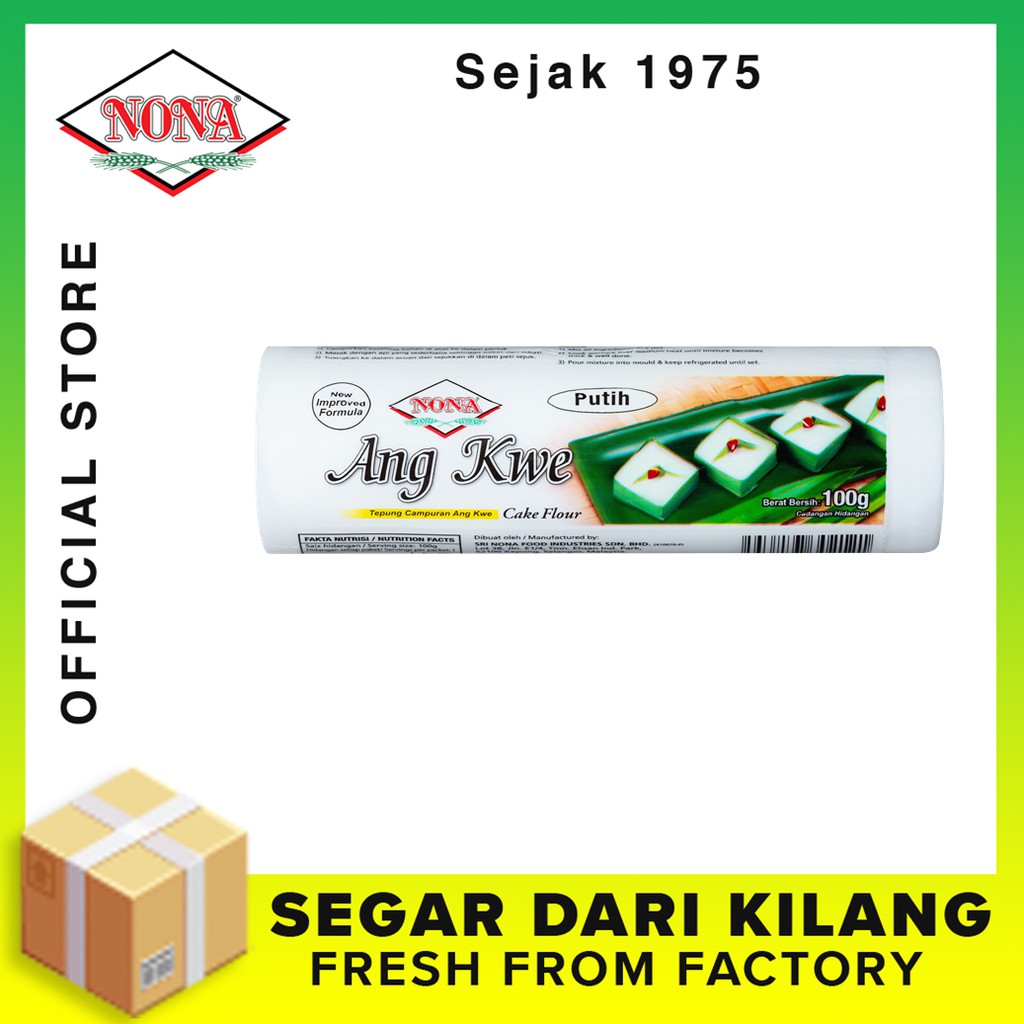 Buy Nona Tepung Ang Kwe Putih 100g Halal Segar Dari Kilang Seetracker Malaysia