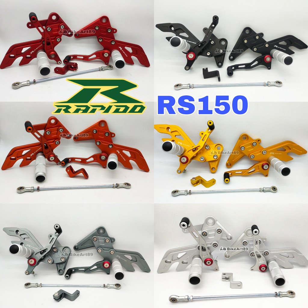 Rapido Racing Footrest RS150 V1 V2 Design V3 Honda Tapak Kaki Single