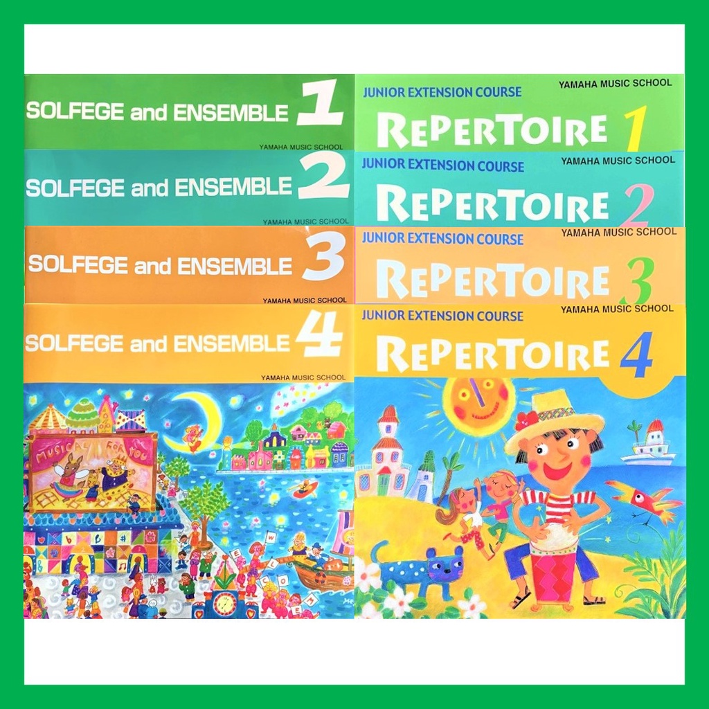 [READY STOCK] Yamaha Music School: Junior Extension Course (JXC) Solfege & Ensemble and Repertoire Level 1-4 Books / CDs