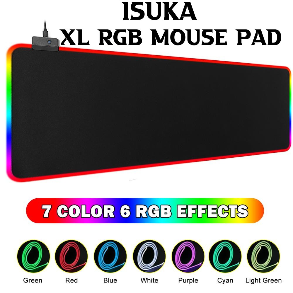 TWOLF RGB MOUSE PAD LED Lighting Gaming Mouse Pad XL Large Size