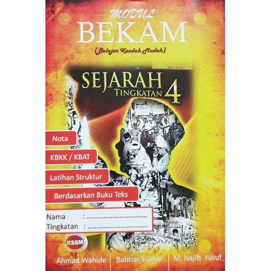 Modul Bekam Sejarah Tingkatan 4 Min Order 10 Buah Shopee Malaysia