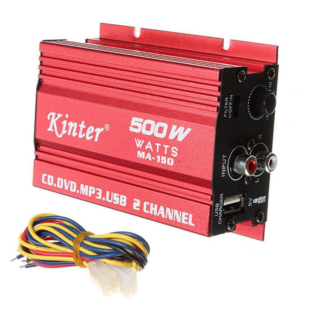 Kinter MA150 500W 2CH Mini HiFi Auto Car Stereo Audio Amplifier