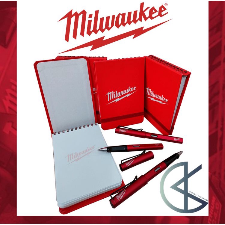 Milwaukee Note Book NotePad / Milwaukee Gel Pen Black Ink 0.5 mm