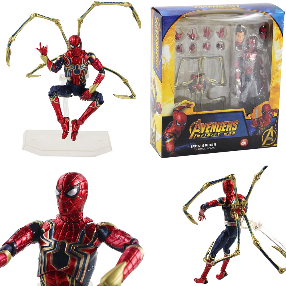 15cm Avengers Infinity War Iron Spider Man Mafex 081 PVC Action Figure  Collectible Model Toys Doll Gift | Shopee Malaysia