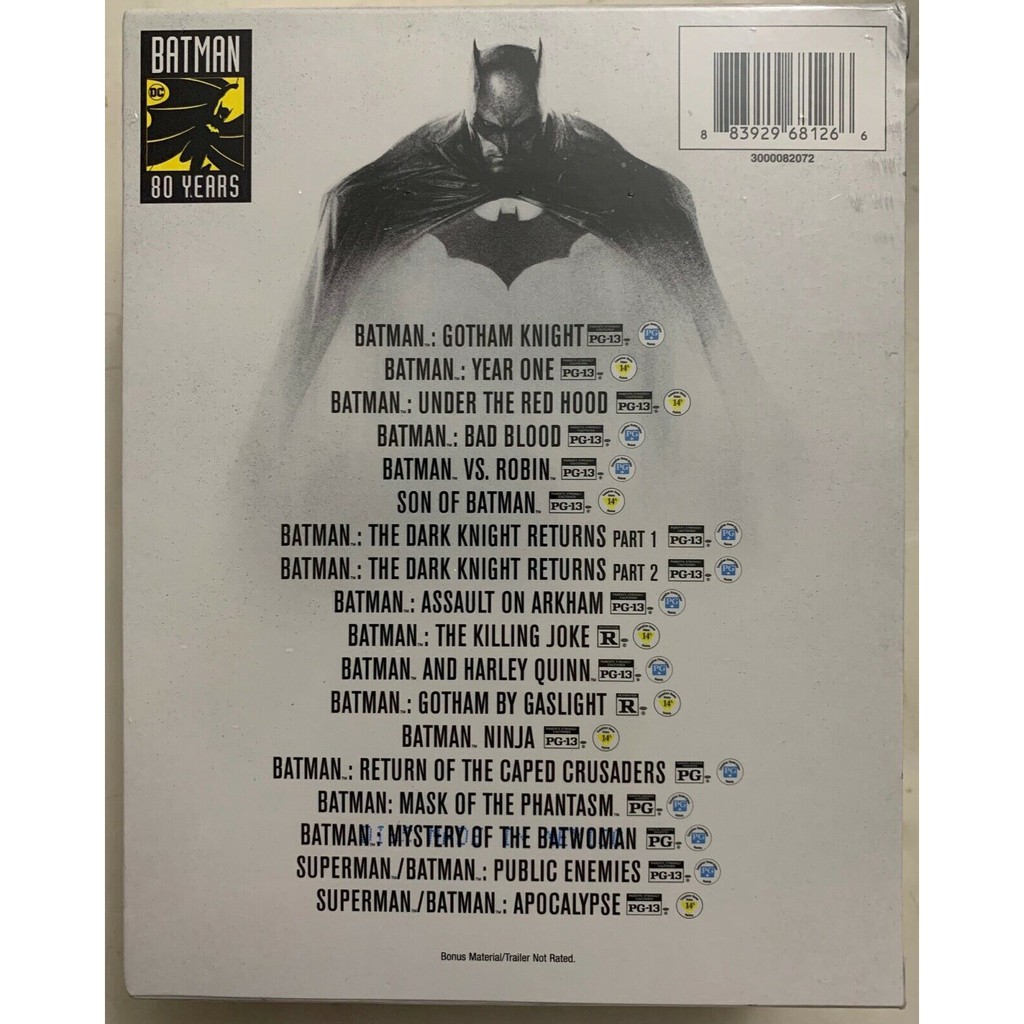 New Batman 80th Anniversary 18 Film Collection Blu Ray 19 Disc Set Mini Comic New Original Us Import Shopee Malaysia