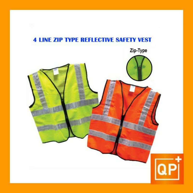 SAFETY VEST WITH DOUBLE WHITE REFLECTIVE AT SHOULDER & WAIST BAJU