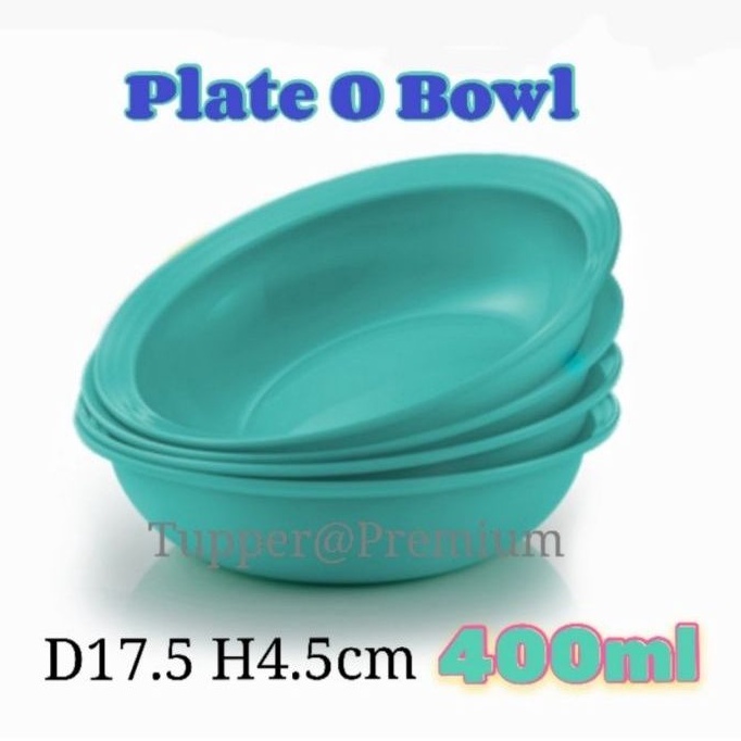 (PREORDER)Tupperware Plate O Bowl set 4pcs turquoise color