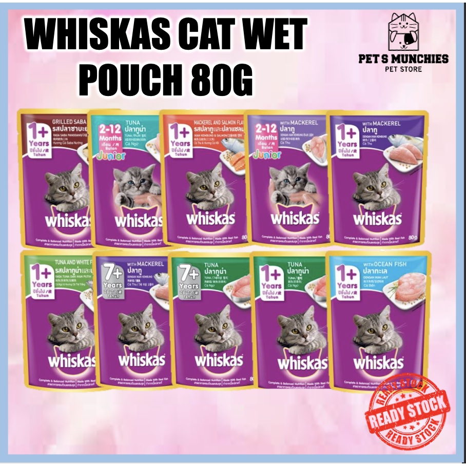 Whiskas Cat Wet Pouch 80g Makanan Kucing Whiskas Makanan Basah Kucing