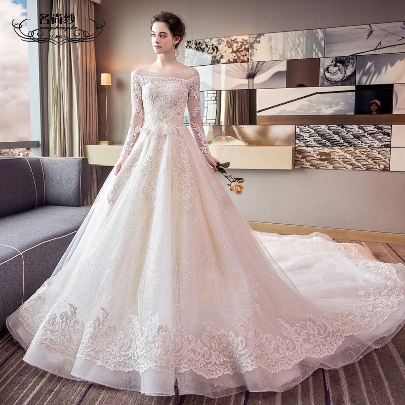 One Shoulder Wedding Dress The Bride S Simple European And