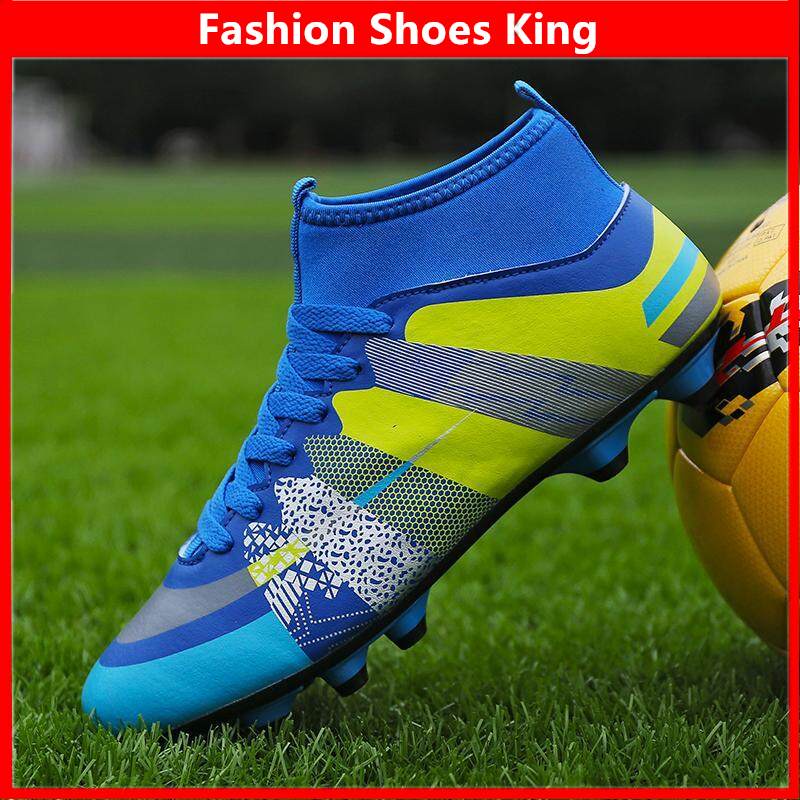 2024 Raya 【Ready Stock】Kasut Bola Budak Football Shoes Outdoor Soccer Cleats Shoes High Top Football Boots Training Sports Shoes Spike Kasut Bola Budak Kasut Bola Sepak Murah