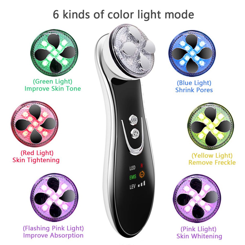 Face Lift Machine 4-in 1 Skin Tightening Device for Facial Lifting 5 Colors  Lights for Face EMS Massager Wrinkle Remove | Shopee Malaysia