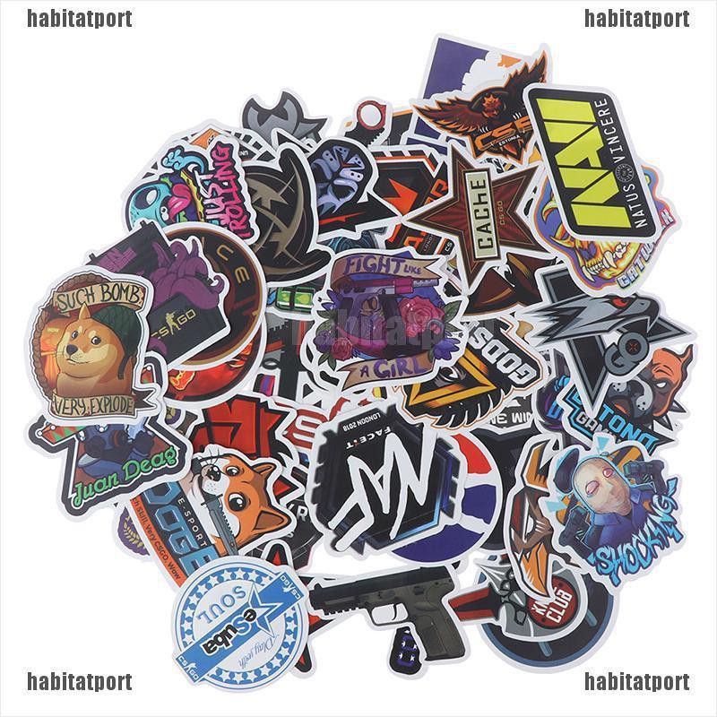 HAB 50Pcs lot CS Stickers Motorcycle Anime Game Sticker HAB 50Pcs lot CS Stickers Motorcycle Anime Game Sticker