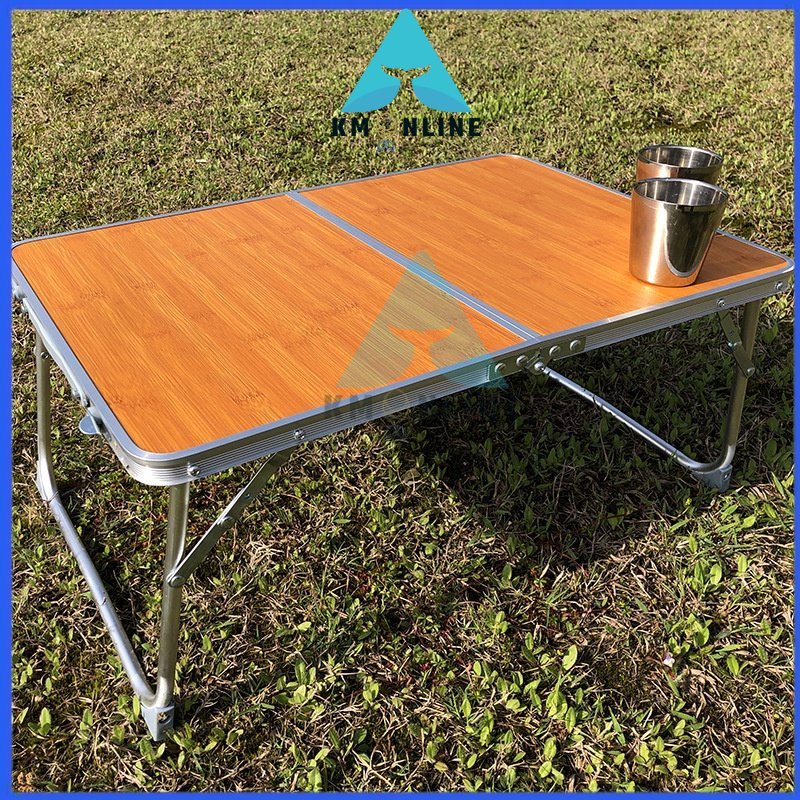 Portable Folding Table Furniture Barbecue Multifunctional Small Collapsible Bamboo Table for Outdoor Camping meja khemah