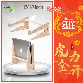 Laptop Stand Holder for MacBook Air Pro Notebook Wood Laptop Stand Bracket Foldable Laptop Holder for 11-17inch Computer