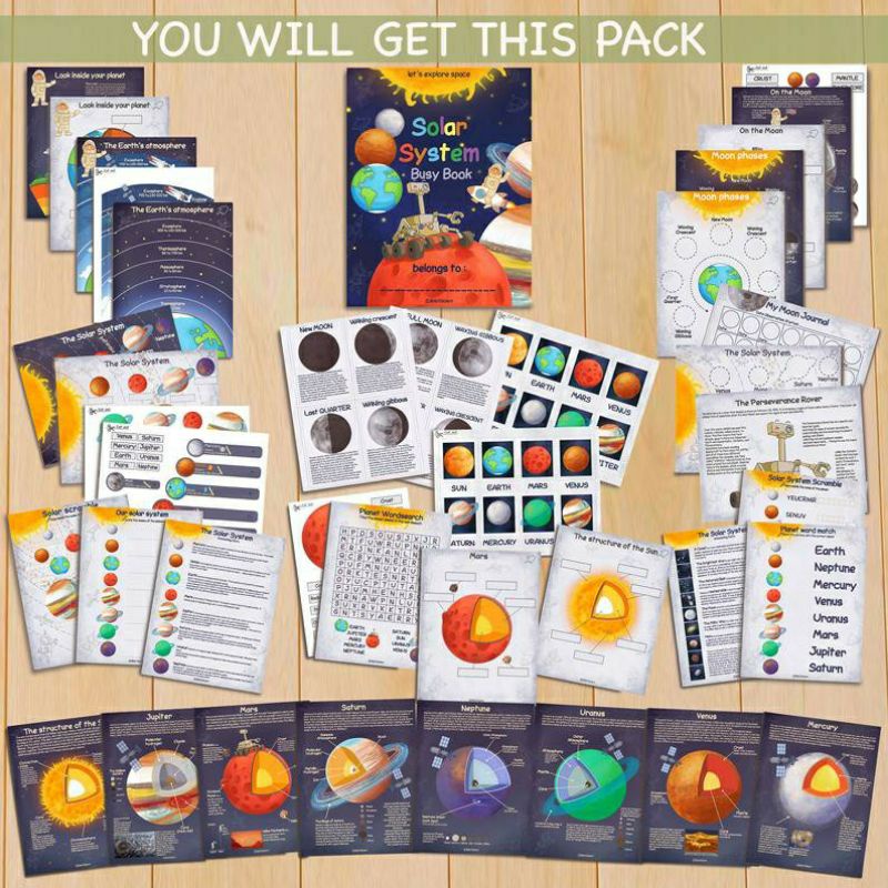 tri fold poster solar system