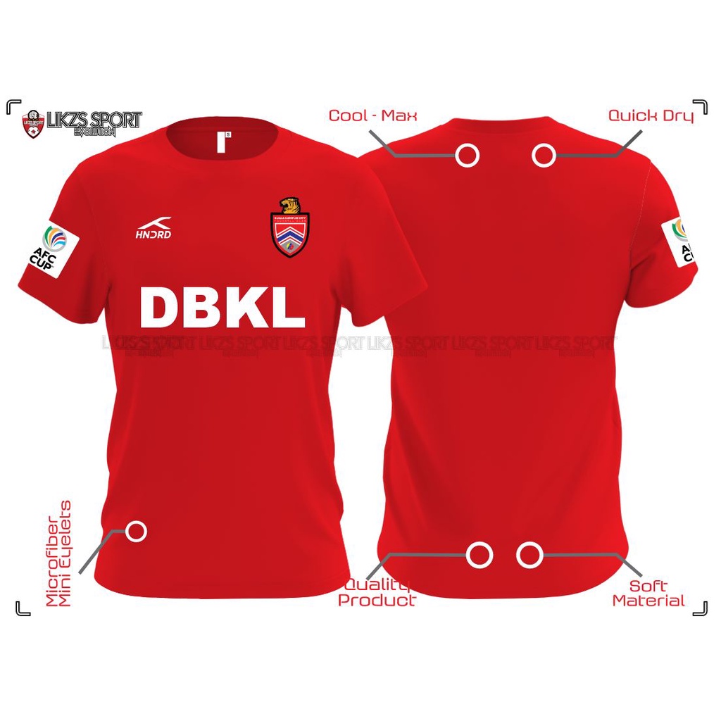 KL City FC AFC 2022 DX4- DBKL Pre Match Jersey Football Futsall Training Player Microfiber Jersi Bola Sepak Kuala Lumpur