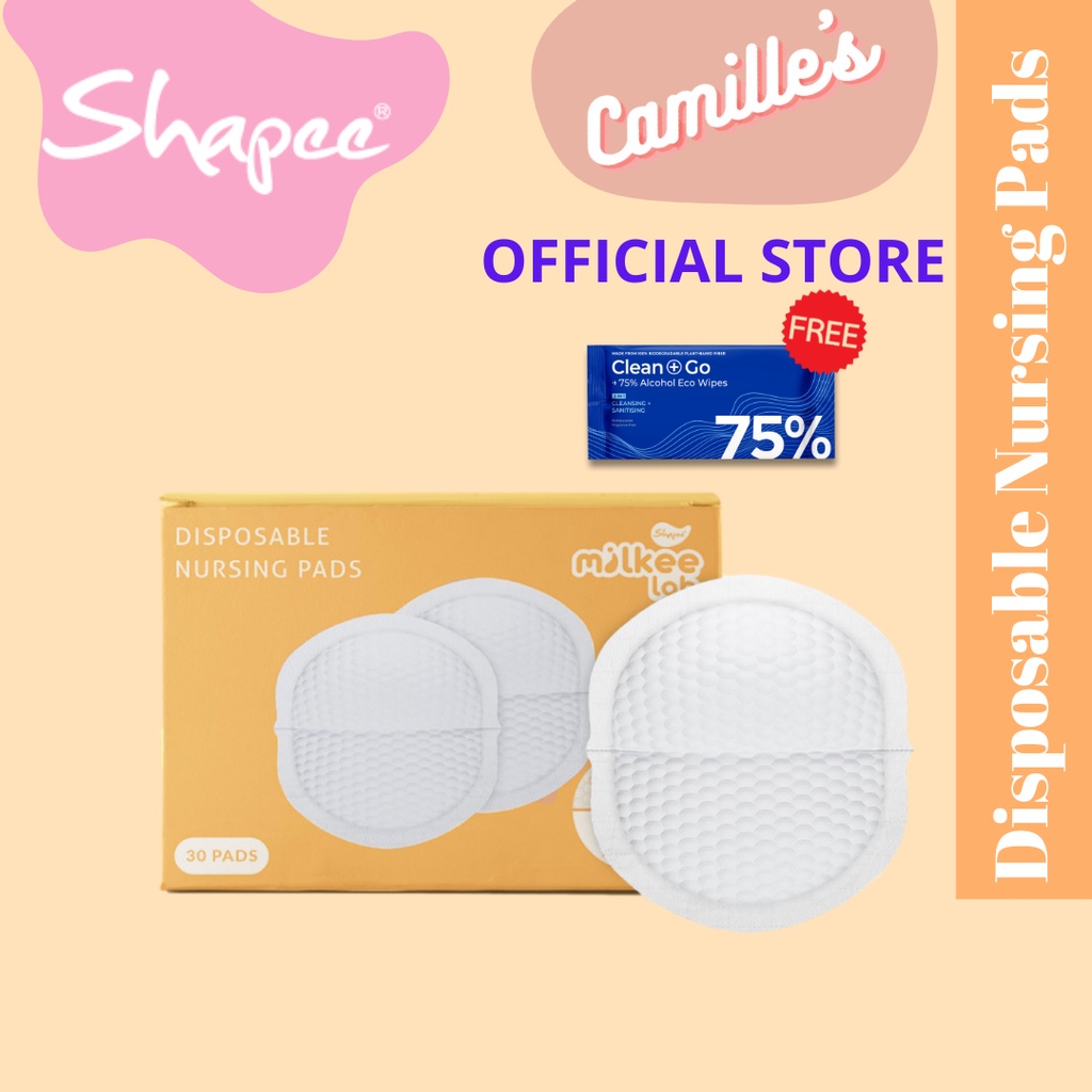 Shapee Disposable Nursing Pad [30 Pcs], breast milk leaking, Ultra