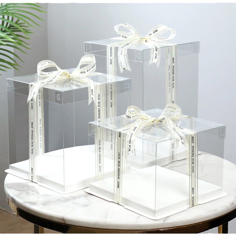 Transparent Box  Gift Box  Decoration Box  Kotak Kek Jernih Tinggi 