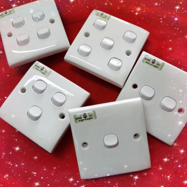 Mind Iem Switch Socket 1gang 1way 2gang 1way 3gang 1way 4gang 1way 5gang 1way Shopee Malaysia