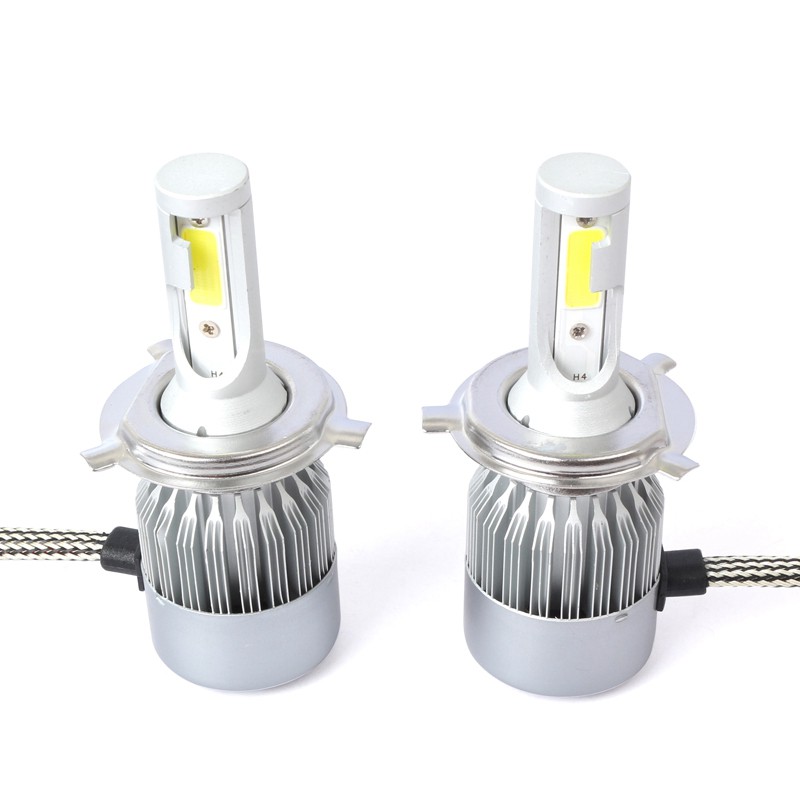 Must Versatile New 2pcs C6 LED Car Headlight Kit COB H4 36W 7600LM White Light Bulbs Have Reliable - Image 2