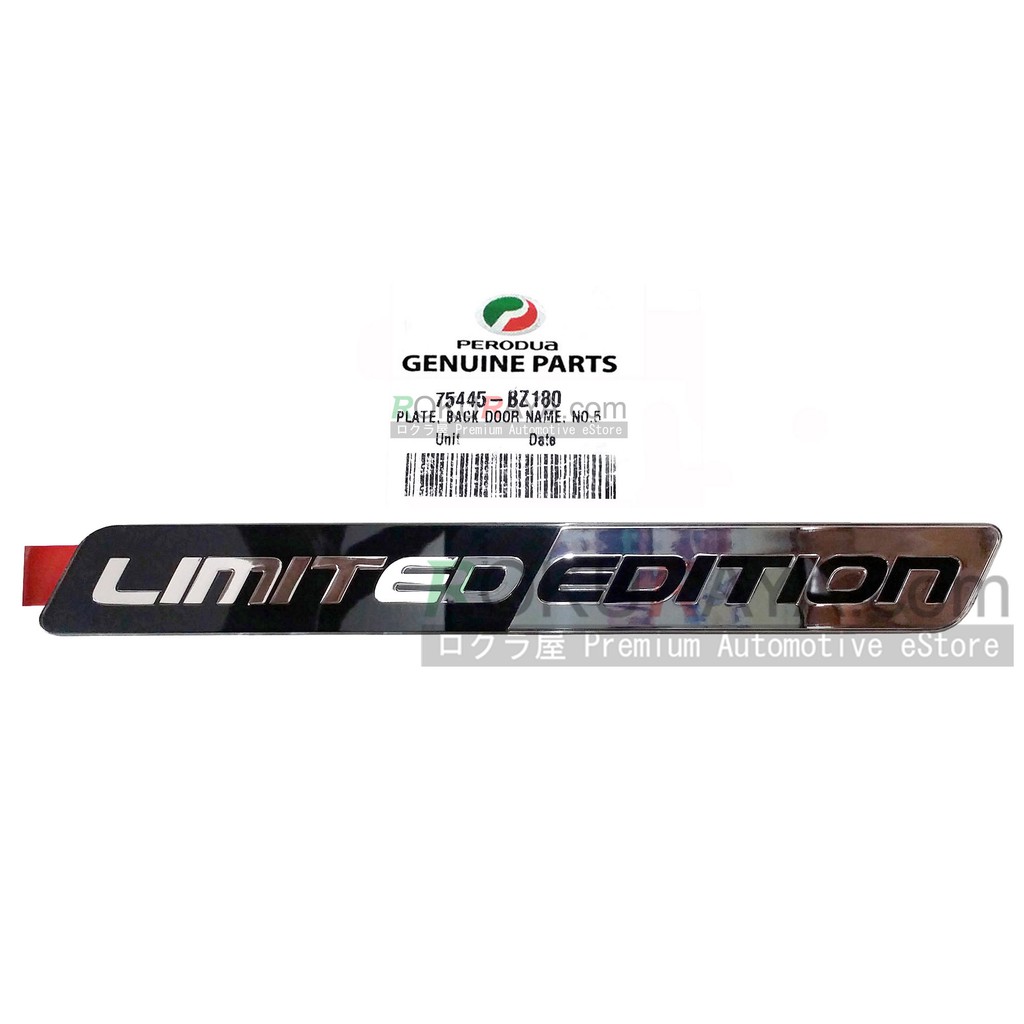 Perodua Myvi Limited Edition Original Genuine Parts Car 