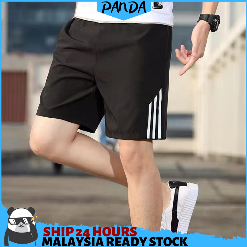 PNT13 PandaShop Ready Stock Casual Sport Running Pants Short Pants Fitness Breathable Plus Size Men