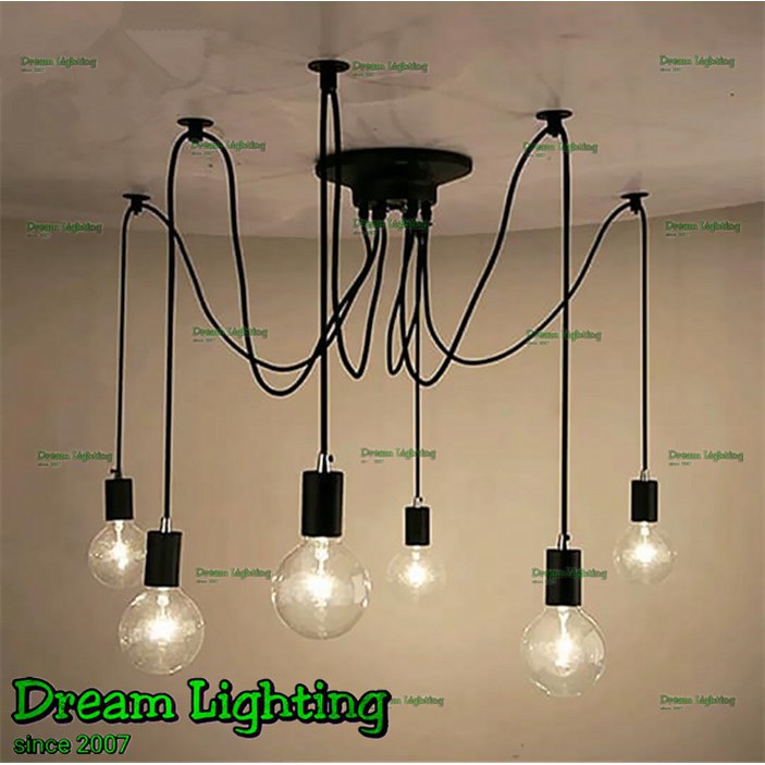 Dream Lighting / Modern Nordic Retro Spider Hanging Fixture Light / lampu gantung Lampu hiasan ruang tamu lampu siling