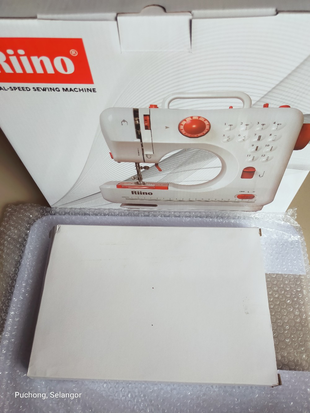 Riino Sewing Machine Portable Handheld Dual Speed 12 Stitch Patterns Option Sew01 Shopee Malaysia
