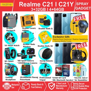 Realme C21/C21Y[3+32GB]/[4+64GB]🎁Original Realme Malaysia Set