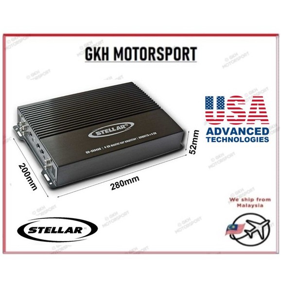 STELLAR 4 CHANNEL AMP MOSFET CAR AMPLIFIER (SD3504AB) Shopee Malaysia