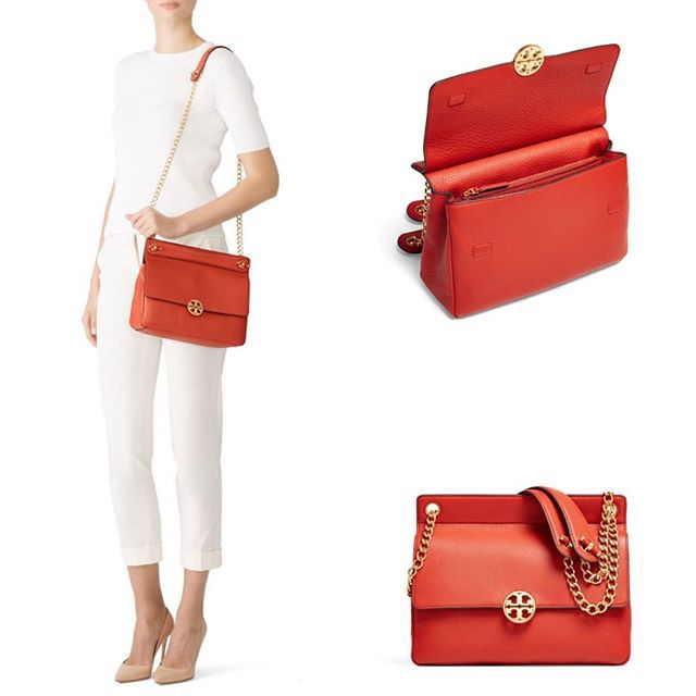 tory burch chelsea flap leather shoulder bag