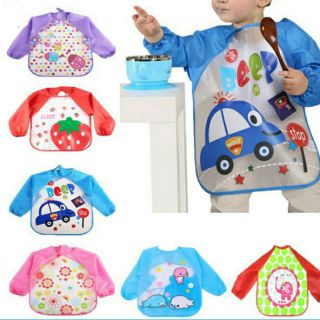 plastic bib with sleeves