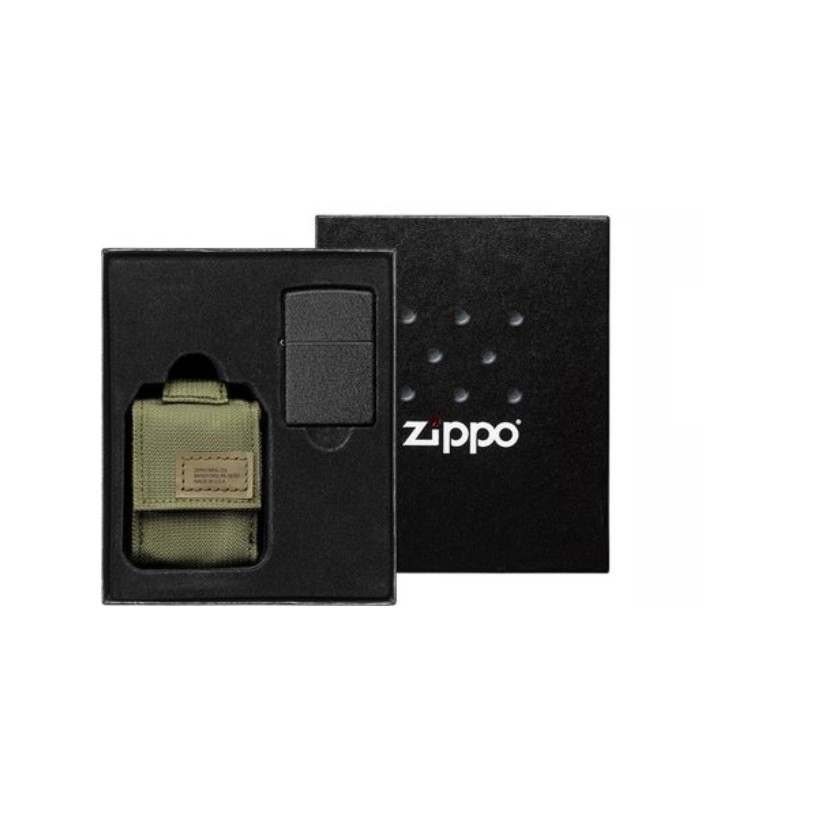 Zippo Lighter Black Crackle Set Mit Nylon Pouch Green 60005676 (259113) |  Shopee Malaysia