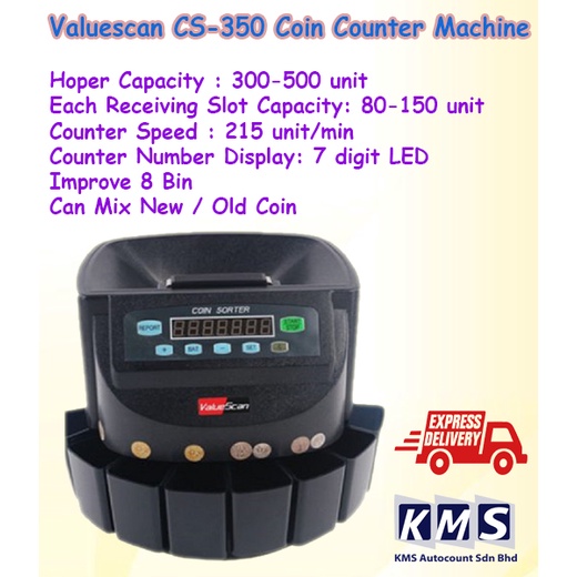 Valuescan CS350 Coin Counter Machine Shopee Malaysia