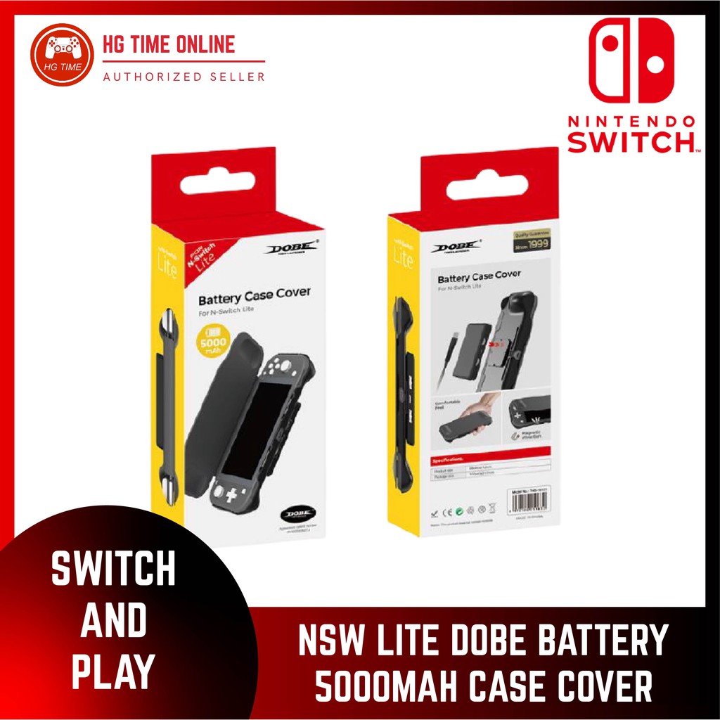 Dobe NSW Nintendo Switch Lite Battery Case Cover (5000mAh) Shopee
