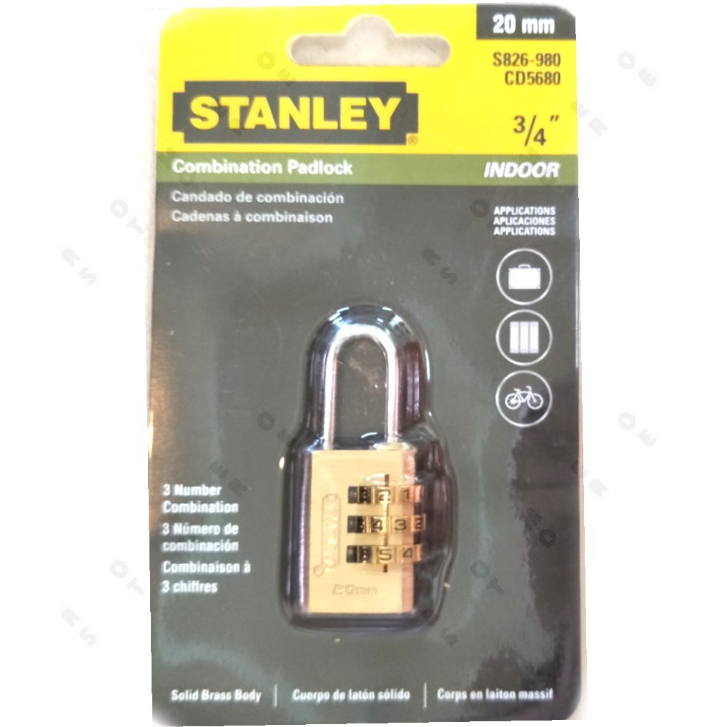 stanley combination padlock