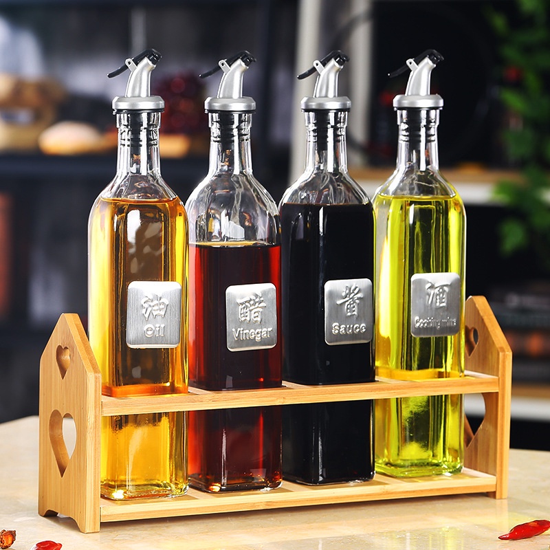 ASOTV® 500ML Oil Bottle Dispenser Seasoning Sauce Vineger Glass Bottle 1602