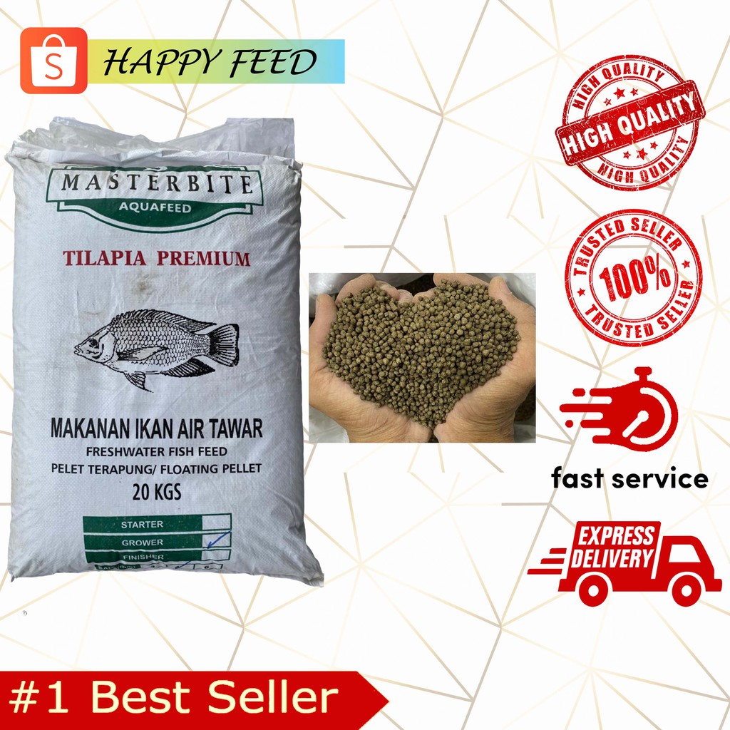 Buy Masterbite Grower 4mm Talapia 1kg Fish Feed Dedak Ikan Makanan Ikan Talapia Ikan Air Tawar Happy Feed Seetracker Malaysia