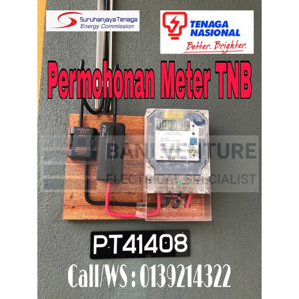 Meter Electric Tnb For Existing Premise Only Permohonan Meter Tnb Tnb Meter Single Phase 3phase Shopee Malaysia