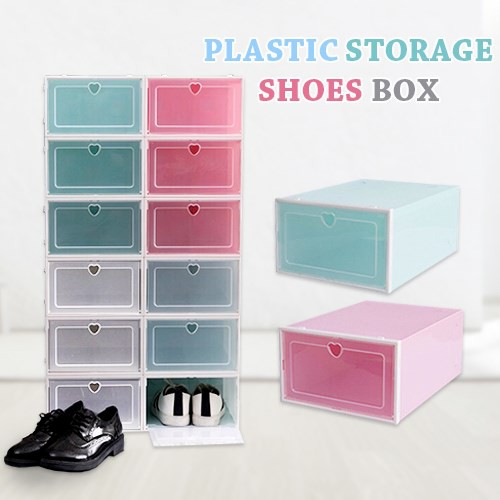 Small Plastic Storage Plastic Shoe Shoes Box Bin Clothes Toys Book