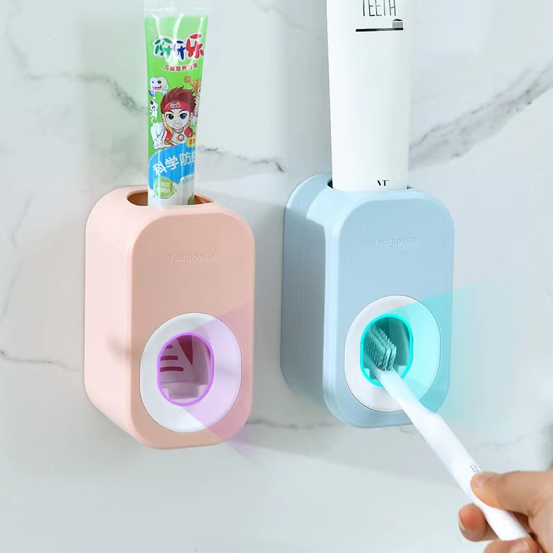 Toothpaste Squeezer Automatic Squeezing Toothpaste Wallmounted Free Punch Toothpaste Rack for