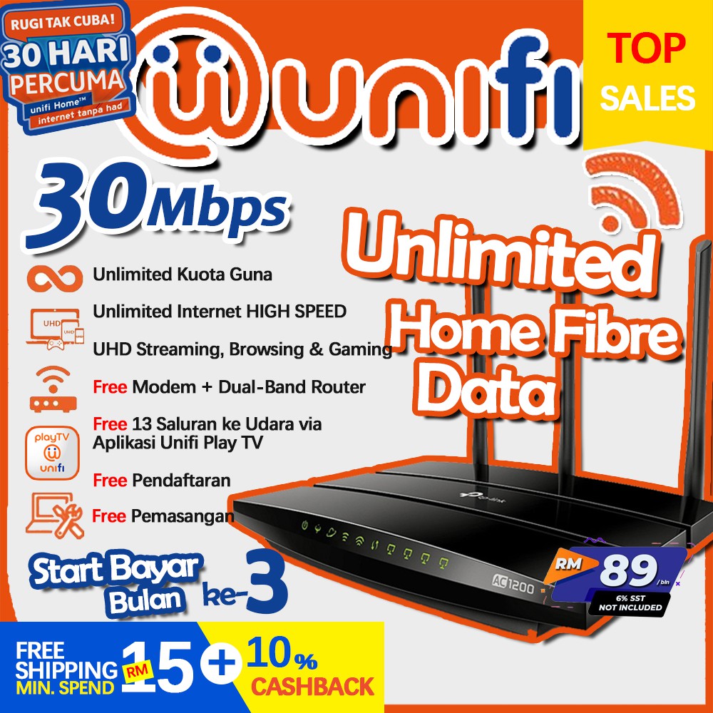 Buy 30mbps Unifi Home Fiber 30mpbs Unlimited Data 30 Hari Percuma Free Modem Dual Band Router Seetracker Malaysia